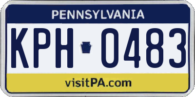 PA license plate KPH0483