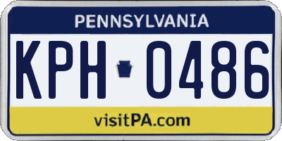 PA license plate KPH0486