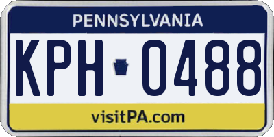 PA license plate KPH0488