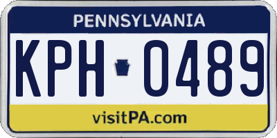 PA license plate KPH0489