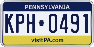 PA license plate KPH0491
