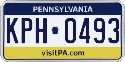 PA license plate KPH0493