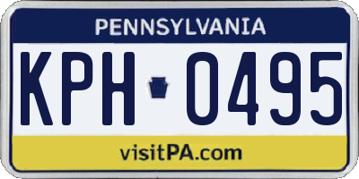 PA license plate KPH0495