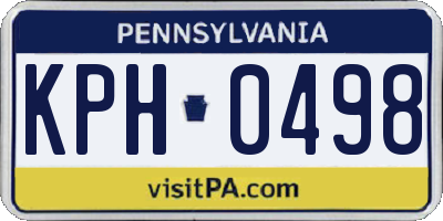 PA license plate KPH0498