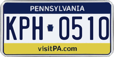 PA license plate KPH0510