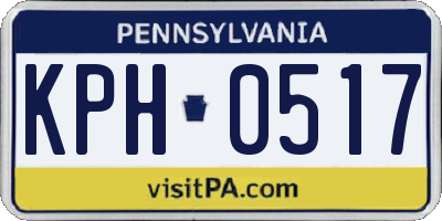 PA license plate KPH0517