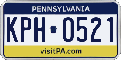 PA license plate KPH0521