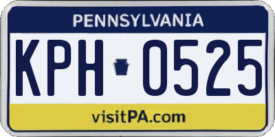 PA license plate KPH0525