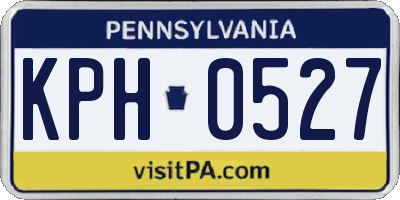 PA license plate KPH0527