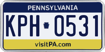 PA license plate KPH0531