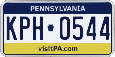 PA license plate KPH0544