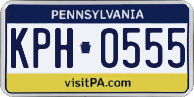 PA license plate KPH0555