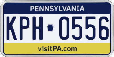 PA license plate KPH0556