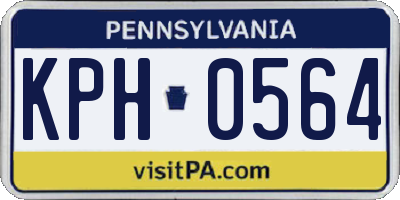 PA license plate KPH0564