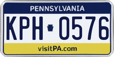 PA license plate KPH0576