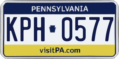 PA license plate KPH0577