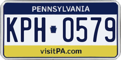 PA license plate KPH0579