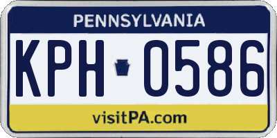PA license plate KPH0586
