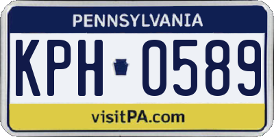 PA license plate KPH0589