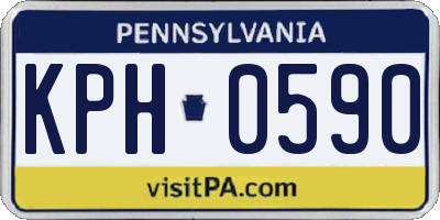 PA license plate KPH0590