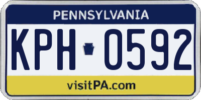 PA license plate KPH0592