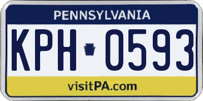 PA license plate KPH0593
