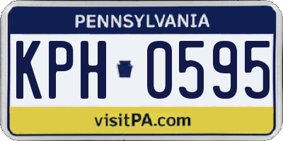 PA license plate KPH0595