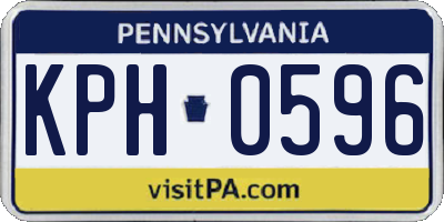 PA license plate KPH0596