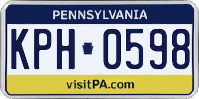 PA license plate KPH0598