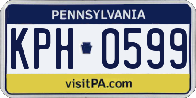 PA license plate KPH0599