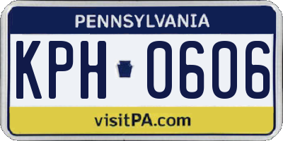 PA license plate KPH0606