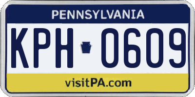 PA license plate KPH0609