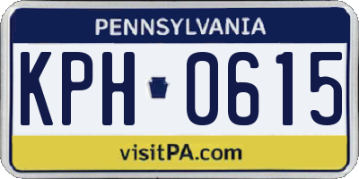 PA license plate KPH0615