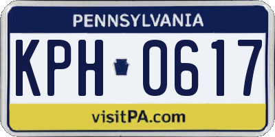 PA license plate KPH0617