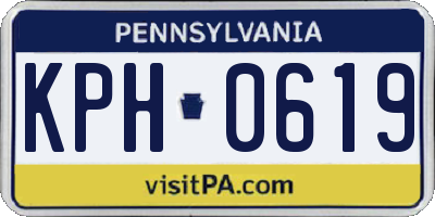 PA license plate KPH0619