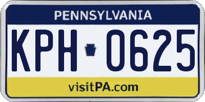 PA license plate KPH0625