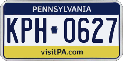 PA license plate KPH0627