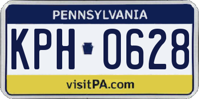 PA license plate KPH0628