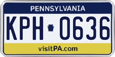 PA license plate KPH0636