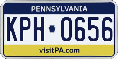 PA license plate KPH0656