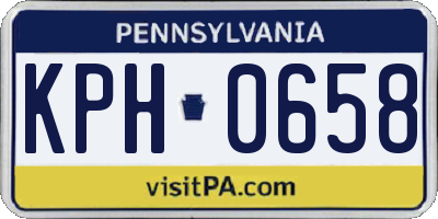 PA license plate KPH0658