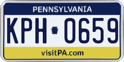 PA license plate KPH0659