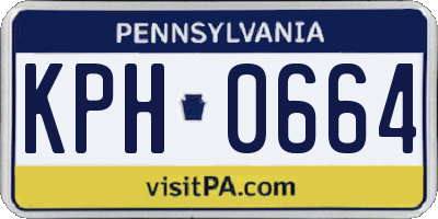 PA license plate KPH0664