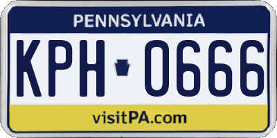 PA license plate KPH0666