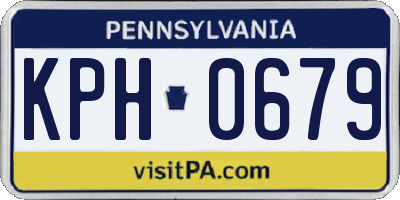 PA license plate KPH0679