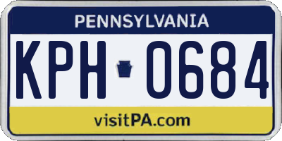 PA license plate KPH0684