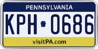 PA license plate KPH0686