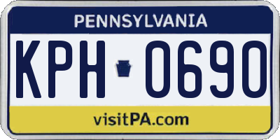 PA license plate KPH0690