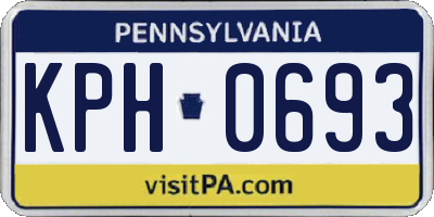 PA license plate KPH0693