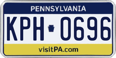 PA license plate KPH0696